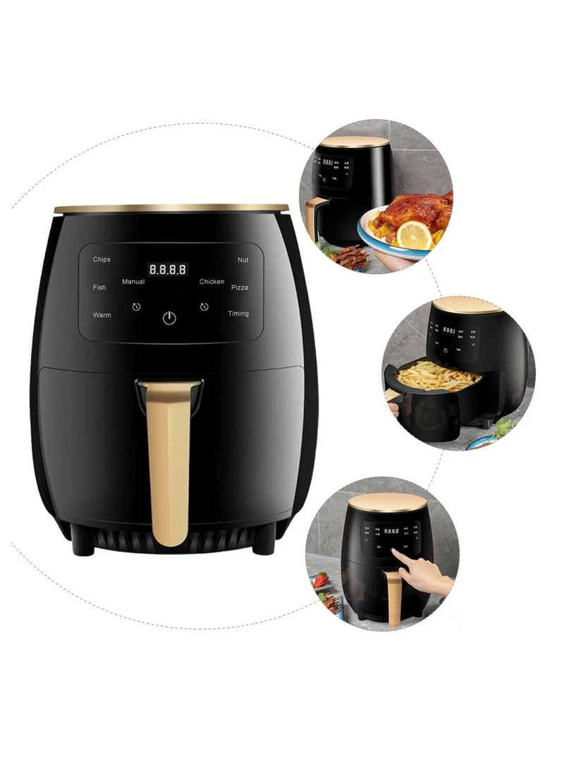 SILVER CREST - Air Fryer 6L With Non-Stick Basket 2400W High Power Digital Airfryer For Frying Grilling Roasting And Baking 6 Pre-Set Functions Air Fryer Oven For Kitchen BPA Free Digital Display Touch Screen S-18 - Image 1