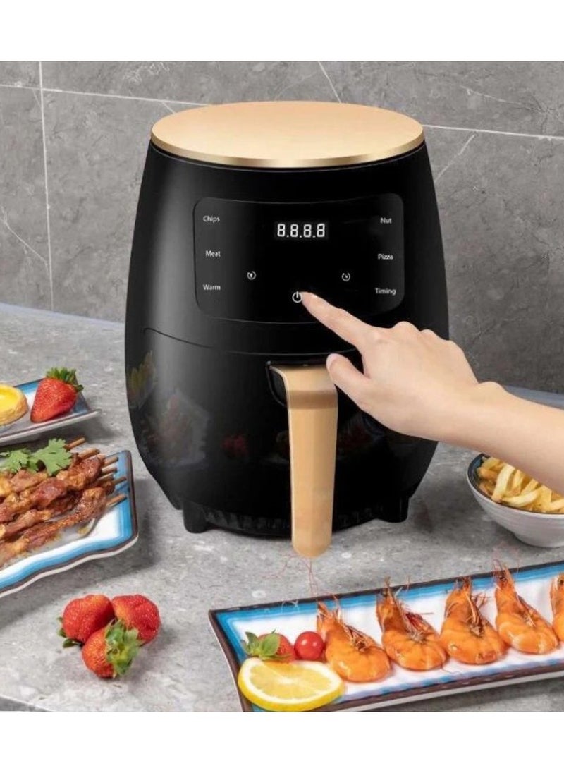 SILVER CREST - Air Fryer 6L With Non-Stick Basket 2400W High Power Digital Airfryer For Frying Grilling Roasting And Baking 6 Pre-Set Functions Air Fryer Oven For Kitchen BPA Free Digital Display Touch Screen S-18 - Image 1