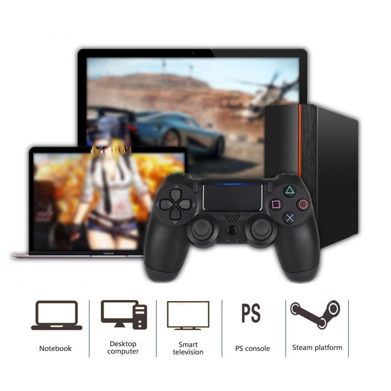 جهاز تحكم الألعاب Dualshock 4 - ذراع التحكم للألعاب لدعم PS4 / PS4 Slim / PS4 Pro / PC - Image 4