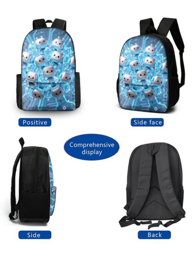 Bright Li Fire Unlock the fashion style of children's fun! Three-piece bag set, cartoon elements make children and teenagers super stylish (students, children, friends outings, mountain climbing, schooling, etc. are available) - 1 - Image 2