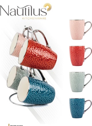 Tea Cup with stand 4pcs