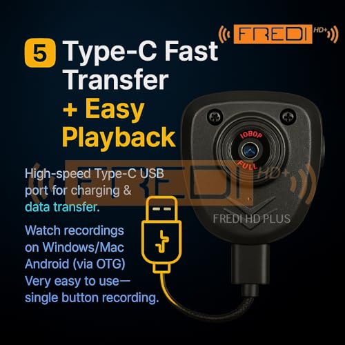 FREDI HD PLUS Non WiFi Body Cam | 1080P HD Hidden Camera | Wearable Pocket Body Worn Audio & Video Recorder | Loop Recording Camcorder for Indoor Outdoor Security Camera (MINI BODYWORN Camera) - Image 5