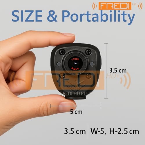 FREDI HD PLUS Non WiFi Body Cam | 1080P HD Hidden Camera | Wearable Pocket Body Worn Audio & Video Recorder | Loop Recording Camcorder for Indoor Outdoor Security Camera (MINI BODYWORN Camera) - Image 3