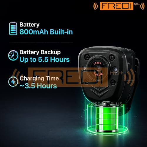 FREDI HD PLUS Non WiFi Body Cam | 1080P HD Hidden Camera | Wearable Pocket Body Worn Audio & Video Recorder | Loop Recording Camcorder for Indoor Outdoor Security Camera (MINI BODYWORN Camera) - Image 4