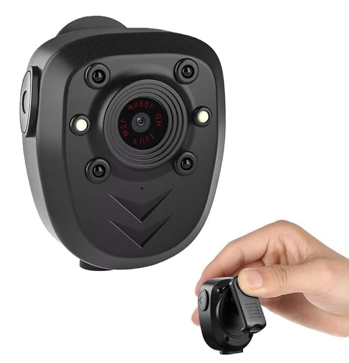 FREDI HD PLUS Non WiFi Body Cam | 1080P HD Hidden Camera | Wearable Pocket Body Worn Audio & Video Recorder | Loop Recording Camcorder for Indoor Outdoor Security Camera (MINI BODYWORN Camera)