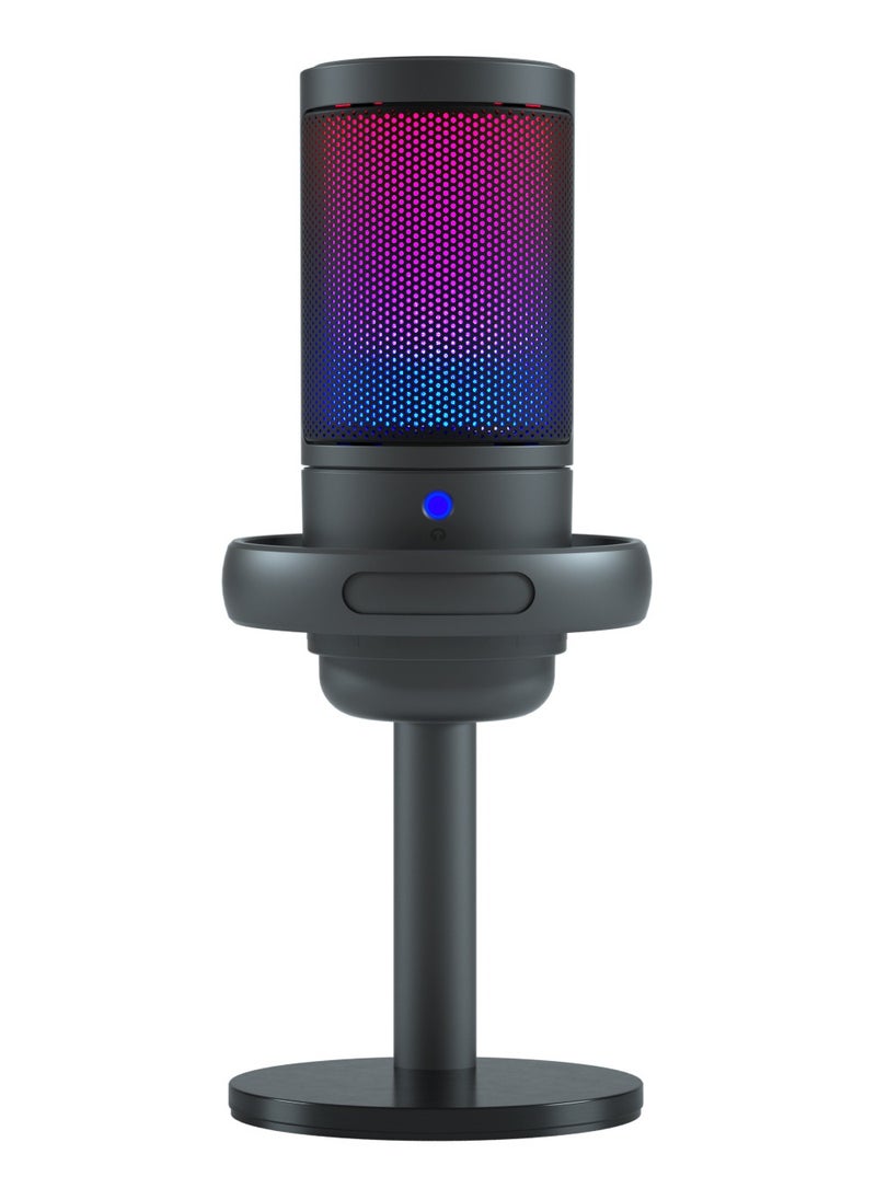 YU'S USB Condenser Gaming Microphone Kit ME6S for PC and PlayStation 4 5, Plug  Armand Play, 192kHZ Cardioid Pickup with Mute Button, Amplification Switch and for Broadcasting, YouTube, Twitch and Discord Video Recording  - Image 1