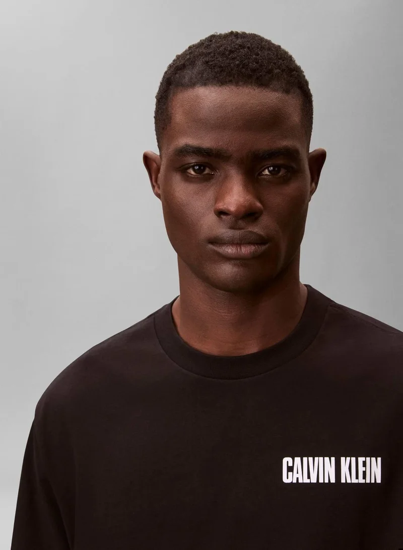 Calvin Klein Jeans Black Heavy Jersey Logo T-shirt for Men | Best Price UAE