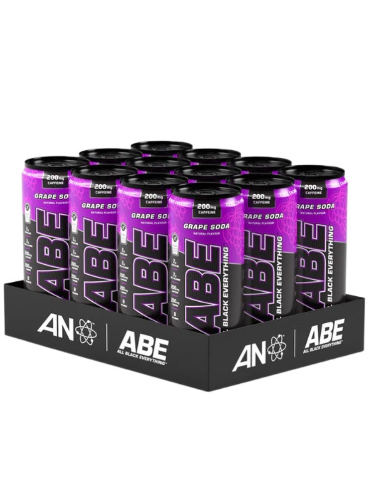 Applied Nutrition ABE Ultimate Pre Workout Drink Grape Soda 330 ml 12-Pieces - Image 1