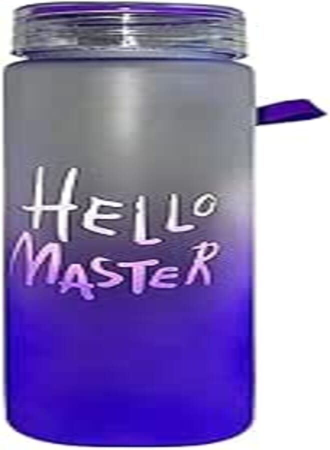 سبيس شوب زجاجة مياه زجاجية من شركة ميهار إنتربرايز، طراز هيلو ماستر، مزودة بغطاء، مناسبة للمدارس/الجامعات/المكاتب (للنقل)