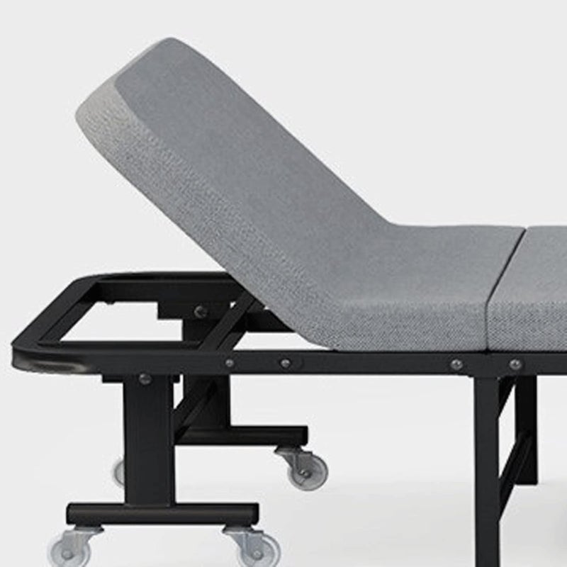 DEEP SLEEP Every Night Deep Sleep Premium Folding Guest Bed - 4-Fold Portable Single Sleeper with Rigid Sponge Design, Universal Wheels, Heavy Duty Metal Frame & Adjustable Headrest Size : 190x80 cm - Image 4