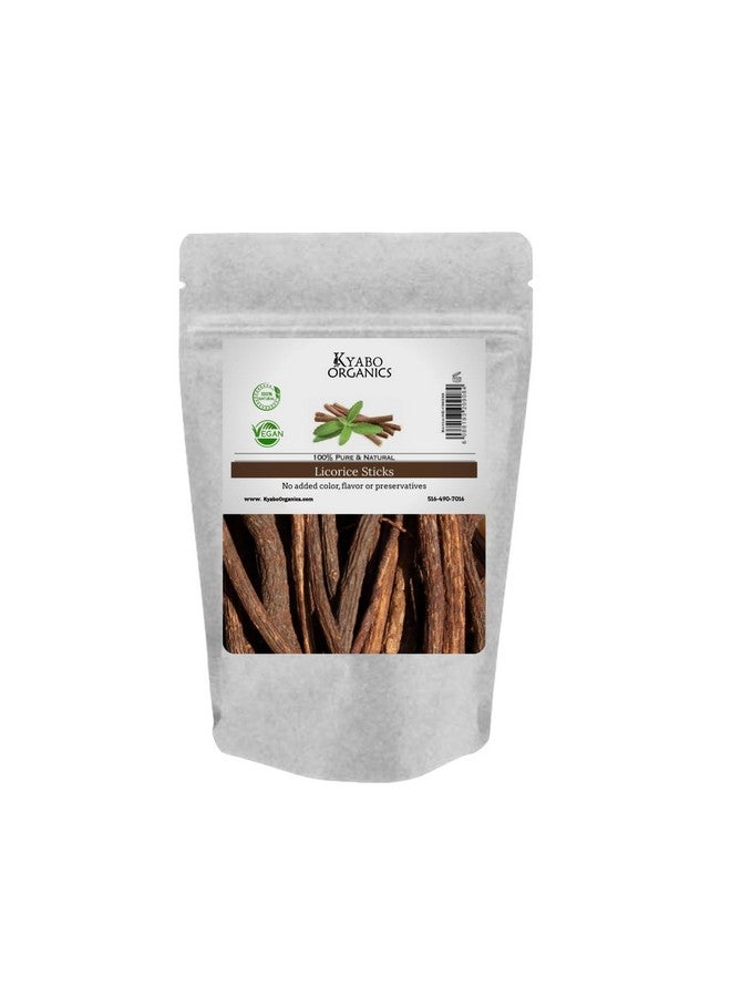 Kyabo Licorice Root Sticks - 100% Pure, Raw all Natural Licorice Root Sticks 8oz / 1/2lb - African Licorice Root - Chew Sticks Mulethi Glycyrrhiza Glabra - Image 1