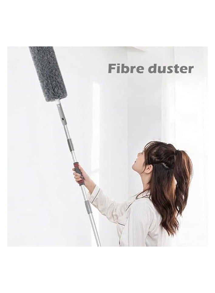 erorex Window Cleaning Equipment，4 in 1 Window Squeegee Cleaner with 81'' Telescopic Window Cleaner Pole，Extendable Window Squeegee Cleaner Glass Cleaning Tools High Window Cleaning Brush - Image 2