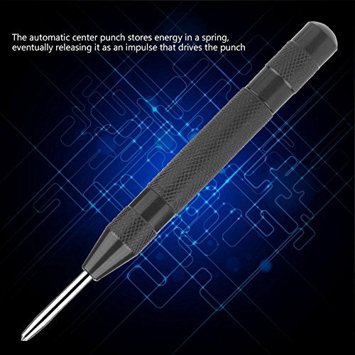 ZJchao Automatic Center Hole Punch, Window Punch Window Breaker Loaded Center Hole Punch Impact Center Marker Scriber Tool for Plastics Glass Used in Police and Military Gear (03) - Image 5