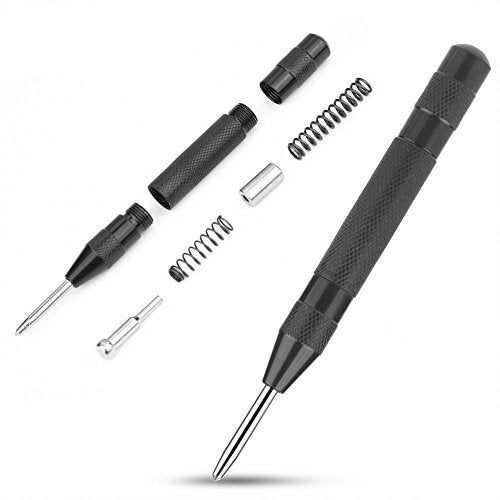 ZJchao Automatic Center Hole Punch, Window Punch Window Breaker Loaded Center Hole Punch Impact Center Marker Scriber Tool for Plastics Glass Used in Police and Military Gear (03) - Image 4