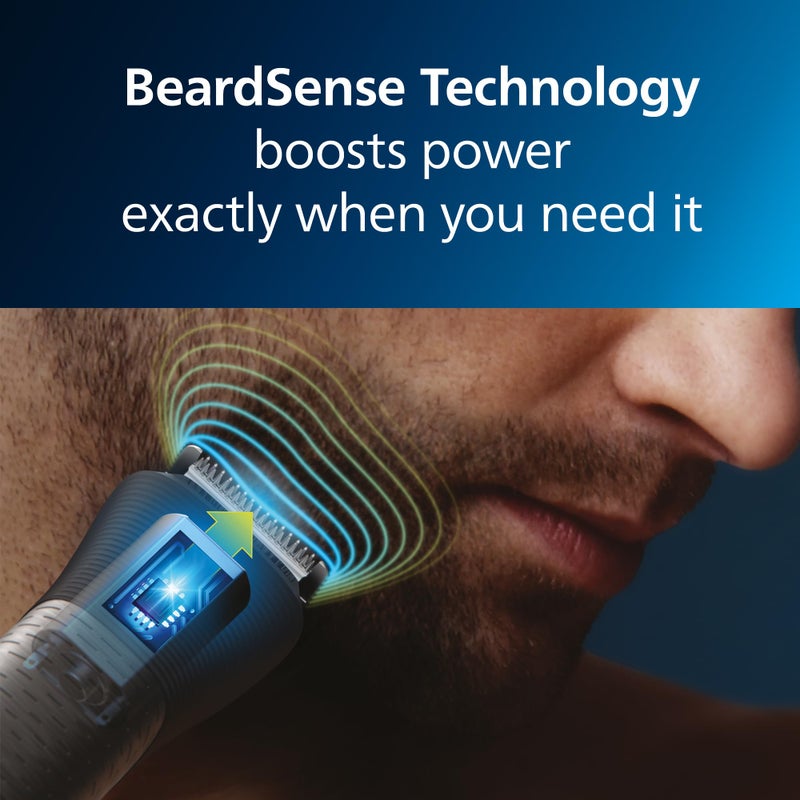 Norelco Philips Multigroom 9000 Series, All-in-One Trimmer, Beard Trimmer and Hair Clipper, 23-Piece Men's Grooming Kit for Beard, Body, Face, Nose, Ear and Intimate Areas, MG9520/50 - Image 3