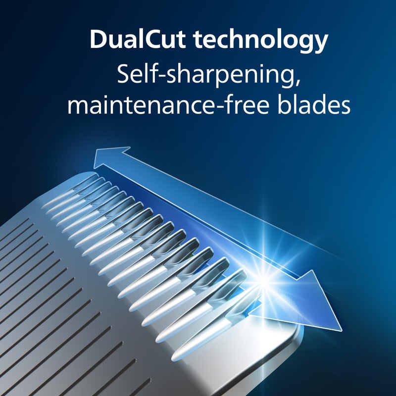 Norelco Philips Multigroom 9000 Series, All-in-One Trimmer, Beard Trimmer and Hair Clipper, 23-Piece Men's Grooming Kit for Beard, Body, Face, Nose, Ear and Intimate Areas, MG9520/50 - Image 4