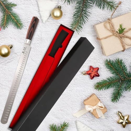 imarku Brisket Knife, 12 Inch Ultra Sharp Carving Slicing Knife for Brisket, BBQ, Turkey, Ham, Ribs, and Roast Beef, Japanese High Carbon Stainless Steel Blade, Ergonomic Pakkawood Handle, Gift Box - Image 2