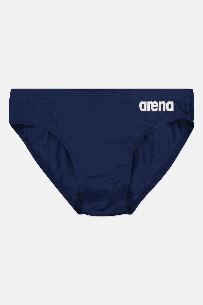 arena Kids Girl Brand Logo Bikini Bottom, Navy - Image 1