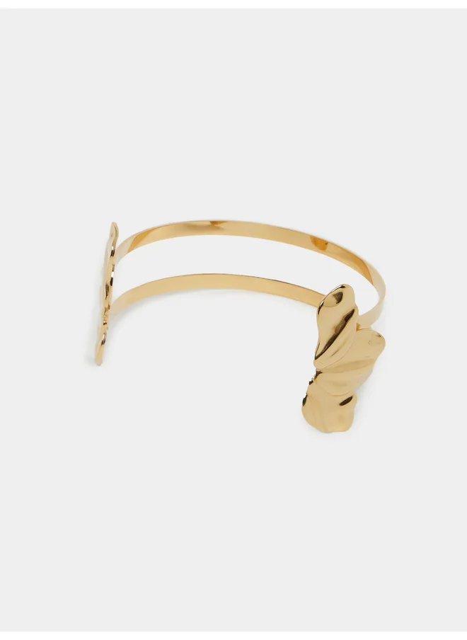 Styli Styli Textured Wide Cuff Bangle