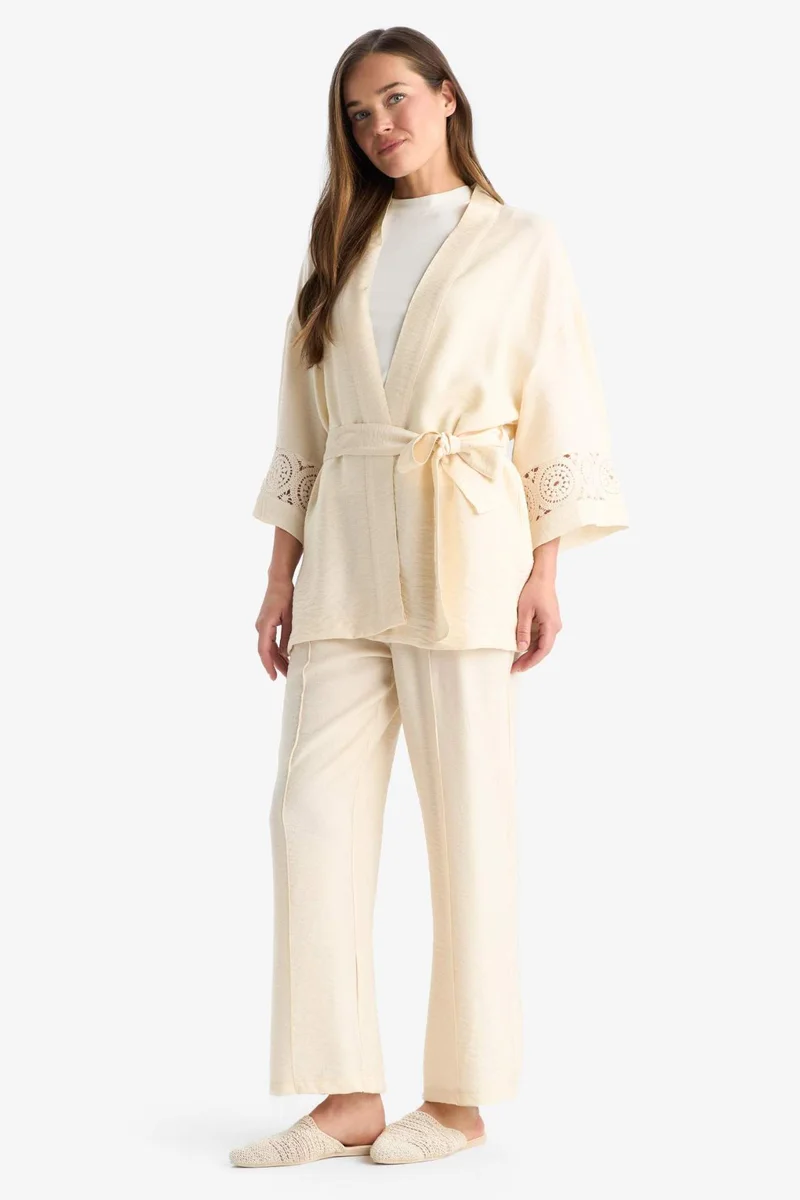 Defacto Straight Fit Regular Hem Trousers