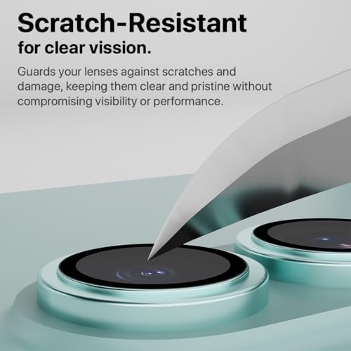 CASEGEAR Clear Pro Camera Lens Protector Compatible With iPhone 16/16 Plus | HD Clarity | Scratch Resistant | Complete Coverage | Easy Installation | Teal - Image 5