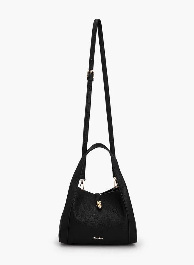 بابريكا Textured Shoulder Bag With Detachable Strap