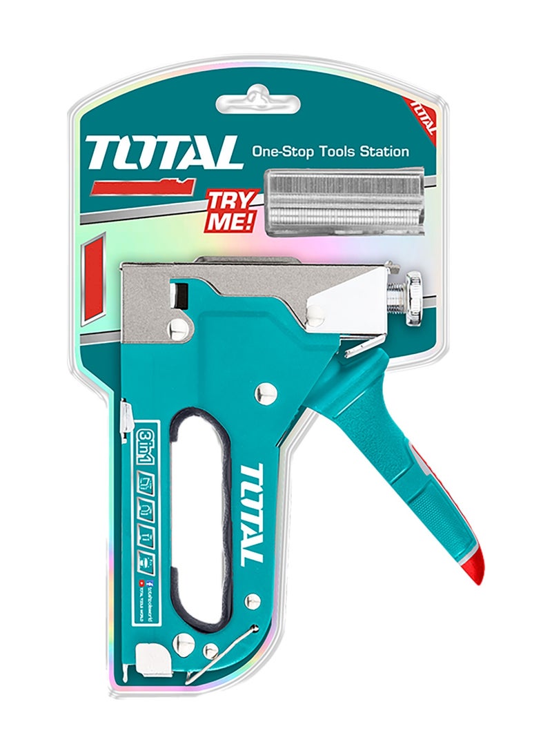 TOTAL 3-in-1 Staple Gun with 600 Fasteners, Adjustable Force, 11.3mm Crown Staples, U-Shape Staples, Brad Nails - Image 4