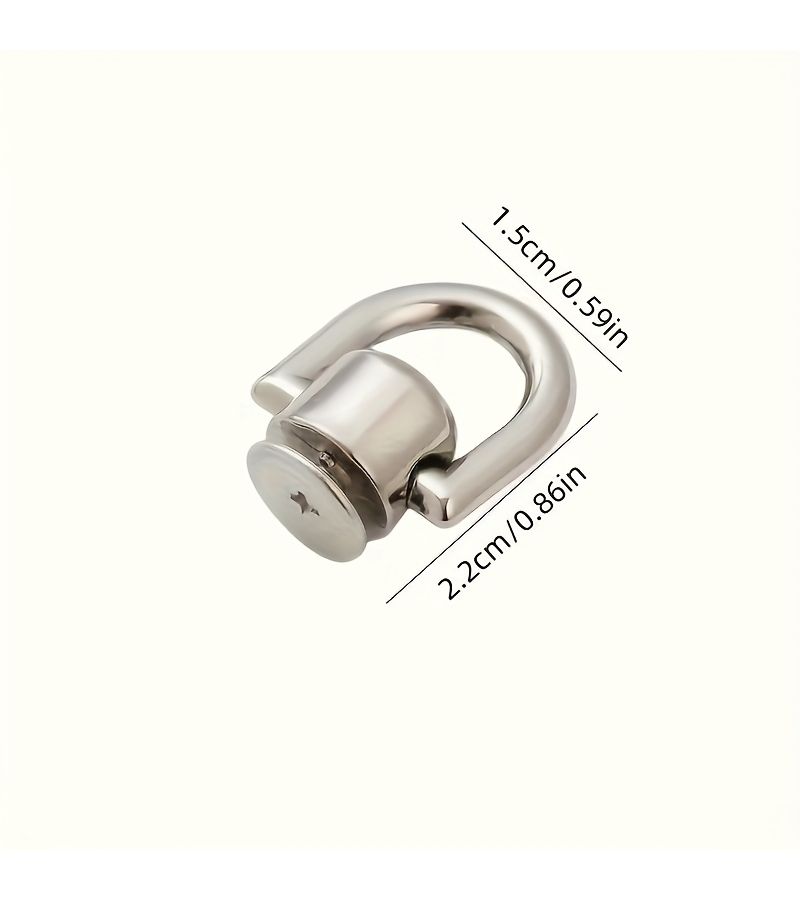 6pcs Silvery Metal Strap Connectors Keychains Bag Zipper Pulls DIY Wallet Making - Image 3