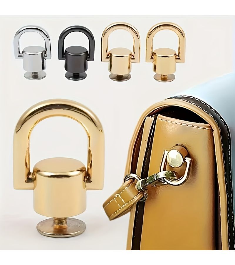 6pcs Silvery Metal Strap Connectors Keychains Bag Zipper Pulls DIY Wallet Making - Image 2