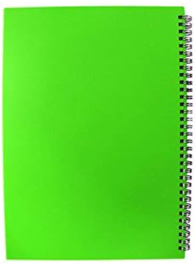 HQ A4 Poly 1-Subject Notebook – 80 Sheets, Green Cover, Silver Foil Logo, Perfect for Students & Professionals - Image 3
