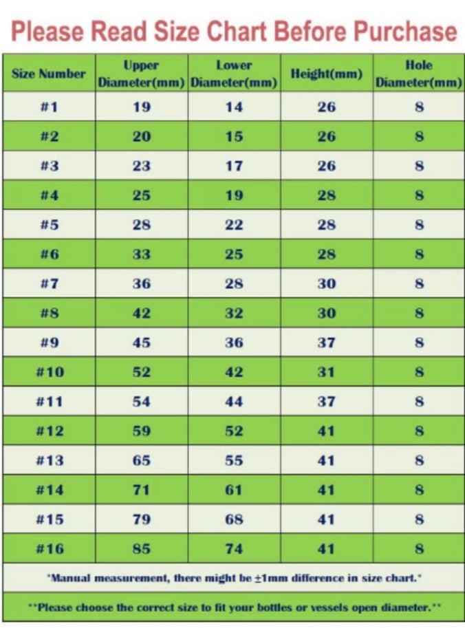 أغطية سيليكون للتخمير بتصميم مثقوب وفتحة للاستخدام في صمام مانع الهواء، مناسبة لتخمير المنزل وصنع النبيذ، وتستخدم كبديل لأغطية الزجاجات المطاطية. - Image 2