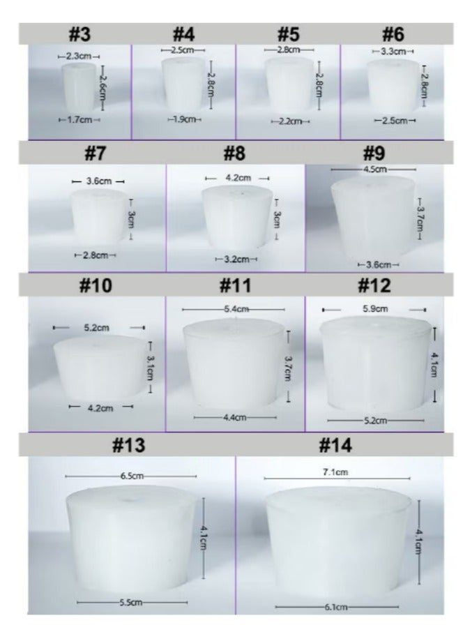 أغطية سيليكون للتخمير بتصميم مثقوب وفتحة للاستخدام في صمام مانع الهواء، مناسبة لتخمير المنزل وصنع النبيذ، وتستخدم كبديل لأغطية الزجاجات المطاطية. - Image 3