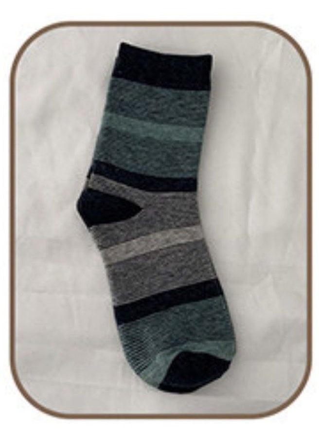 TRENDORA Men Crew Socks Classic Stripe – Cotton Blend Casual Socks Pack (5 + 1 Free Pair) Soft Breathable Everyday Socks - Image 4