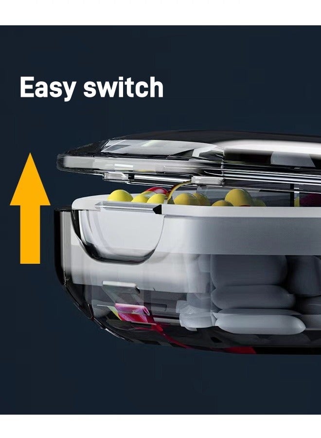 Portable 6-compartment pill organizer,Ideal for Travel, Daily Use, Medication Storage - Image 5