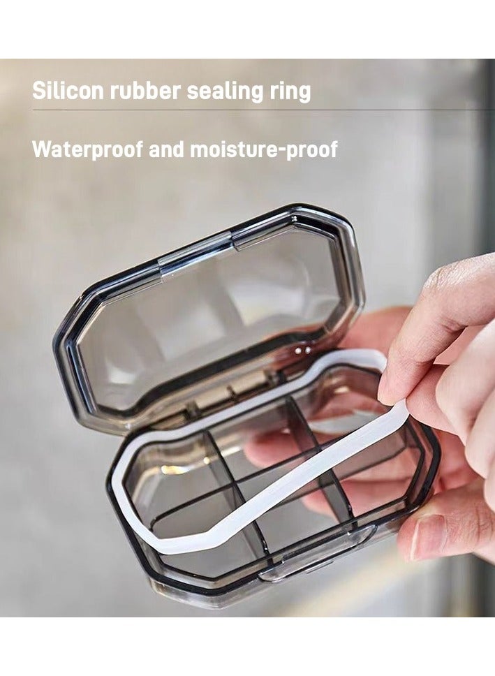 Portable 6-compartment pill organizer,Ideal for Travel, Daily Use, Medication Storage - Image 4