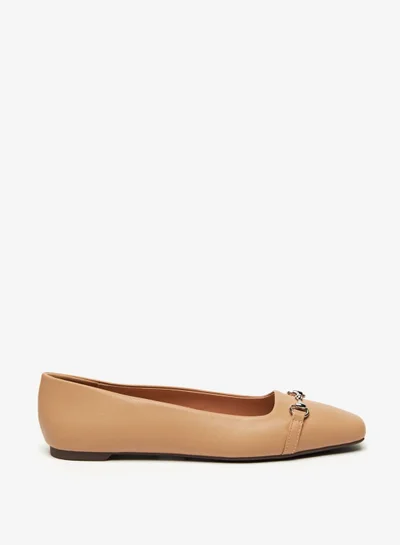 Le Confort Solid Slip-On Square Toe Ballerina Shoes
