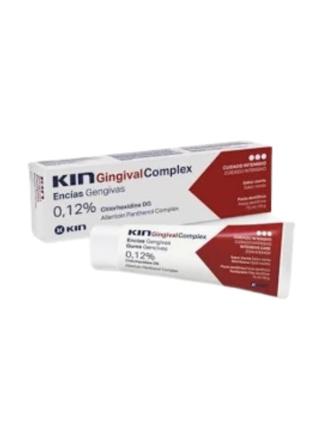 KIN Gingival Complex Toothpaste 0.12% Chlorhexidine, 75ml - Image 1
