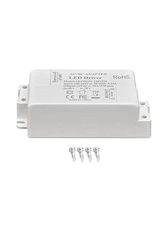 12V 15W LED Driver Power Supply Compact Enclosed Design with Protection for Indoor Cabinet - Image 1