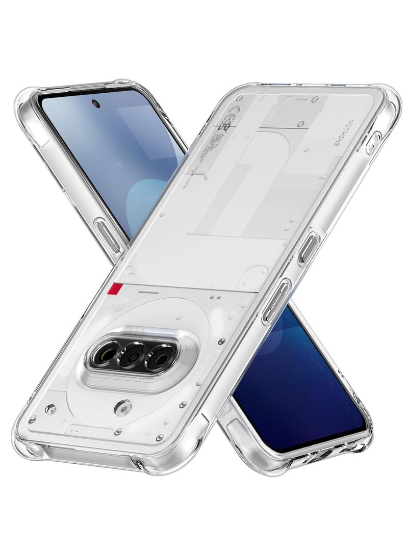 جراب لهاتف Nothing Phone 3a، غطاء شفاف مع مصد معزز بزاوية، جراب مرن مقاوم للصدمات من مادة TPU مناسب لهاتف Nothing Phone 3a - Image 1