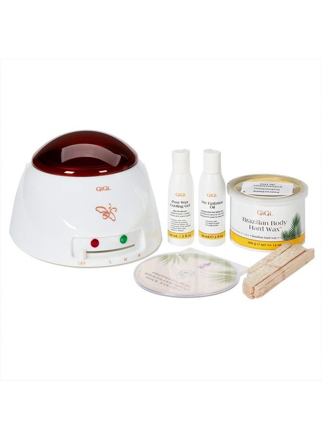 GiGi Brazilian Hair Removal Waxing Kit, Professional-Grade Waxing Essentials for Bikini Body Hair Removal, Strip-free Hard Wax Formula, for Coarse Hairs on Delicate Areas, Suitable for Sensitive Skin - Image 1