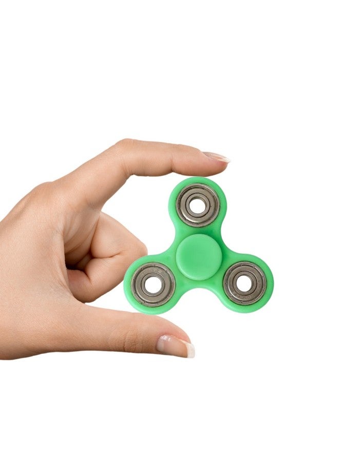 بريمسونس لعبة مكتب بريمسونز® هاند سبينر - لعبة حسية عالية السرعة تدور بسلاسة بالإصبع لتخفيف التوتر للأطفال والكبار - هدية لحفلات أعياد الميلاد - أربعة محامل - محمل أخضر + فضي - Image 4