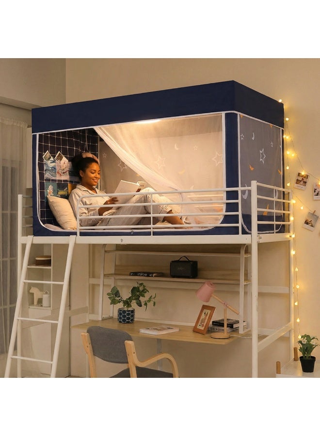 Bed Canopy Tents Curtain Blackout Curtain Single Bed Tent Curtain Student Shading Cloth Bed Canopy Mosquito Net Student Sleep Privacy Protection - Image 4