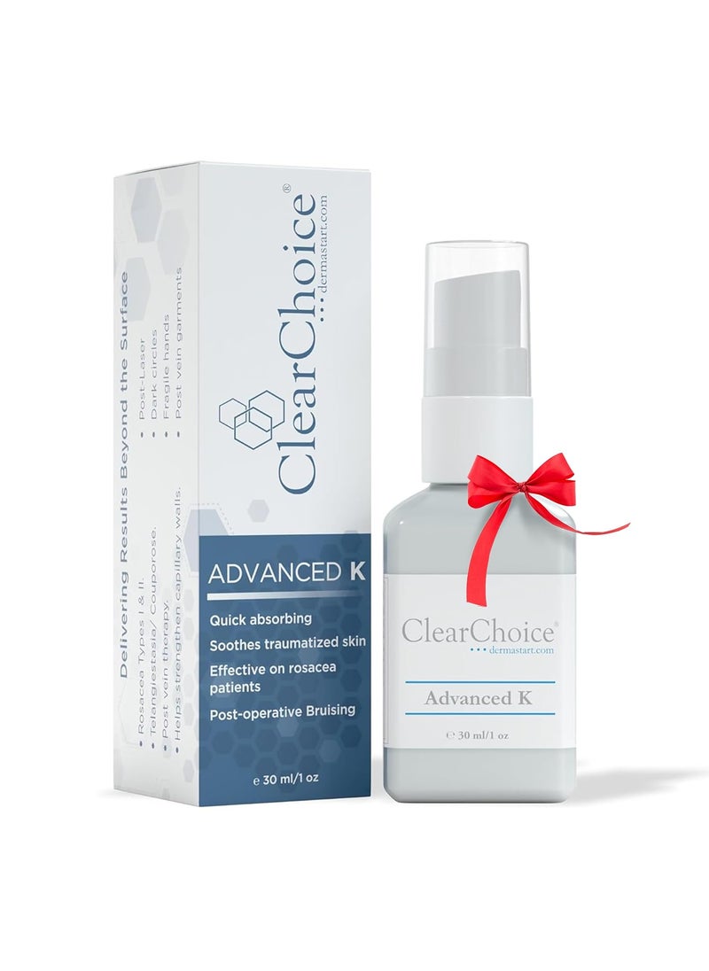 clear choice Clear Choice Advanced K Skin Therapy Cream Reduces Rosacea Dark Circles Bruising  Spider Veins Reduces Under Eye Dark Circles 1oz 