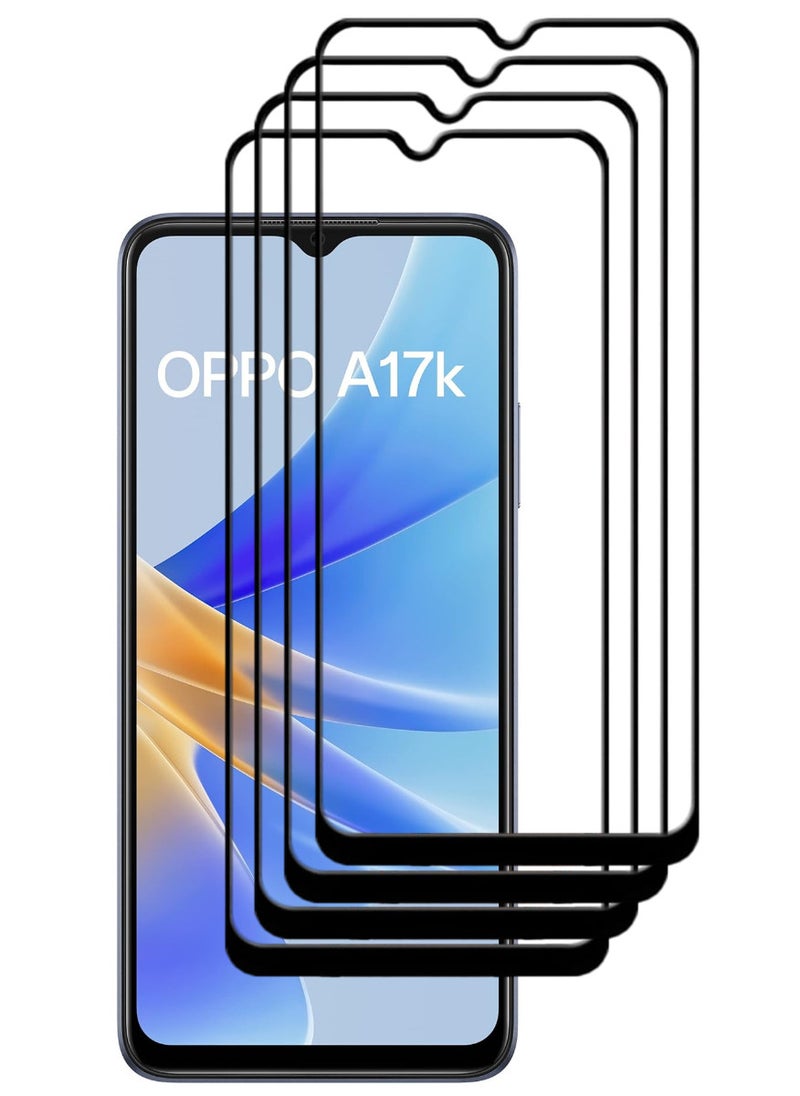 ACLIX 4 Pieces Antistatic ESD Dustproof Premium Quality High Definition Tempered Glass Screen Protector Designed For Oppo A17k - Image 1