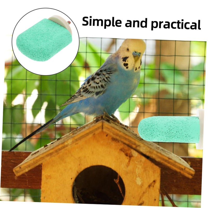 Rough Surfaced Parakeet Perch Stand Bird Cage Accessory With Paw Grinding Stick - Image 5