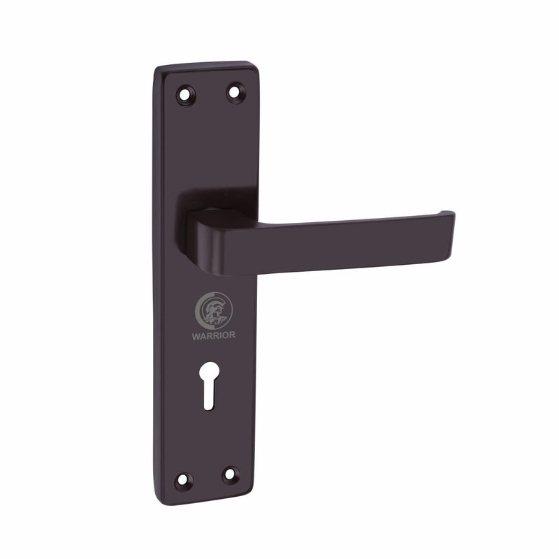 WARRIOR DURUS PC Quality Mortise Lock 7 Iron Powder Coated Mortise Door Lock Handle Set 6 Lever 65 mm Double Action Brass Latch Lock with 3 Keys Suitable for Bathroom Bedroom Living Room - Image 1
