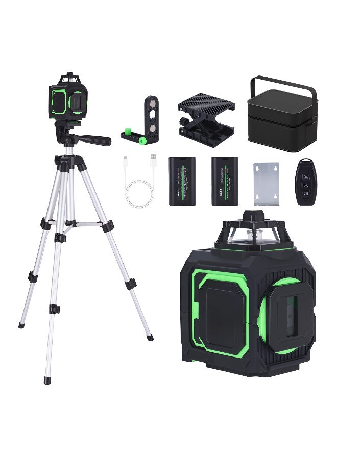 Kiboule 5-Line 360° Laser Level ,Self Leveling Laser Level with Pulse Mode, 3 Brightness Levels Rechargeable Li-ion Battery Green Line Laser Leveler Tool for DIY Indoor Project - Image 1