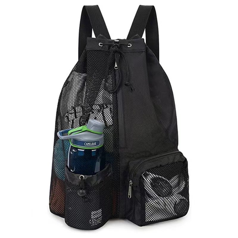 Outdoor Mesh Drawstring Backpack for Gym Travel Swimming Unisex - Image 4