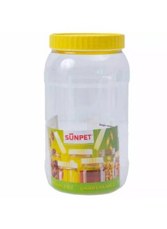 Sunpet Sunpet Large Yellow Top Plastic Food Storage 4000ml; Sunpet Round Spice Jar  - Image 1