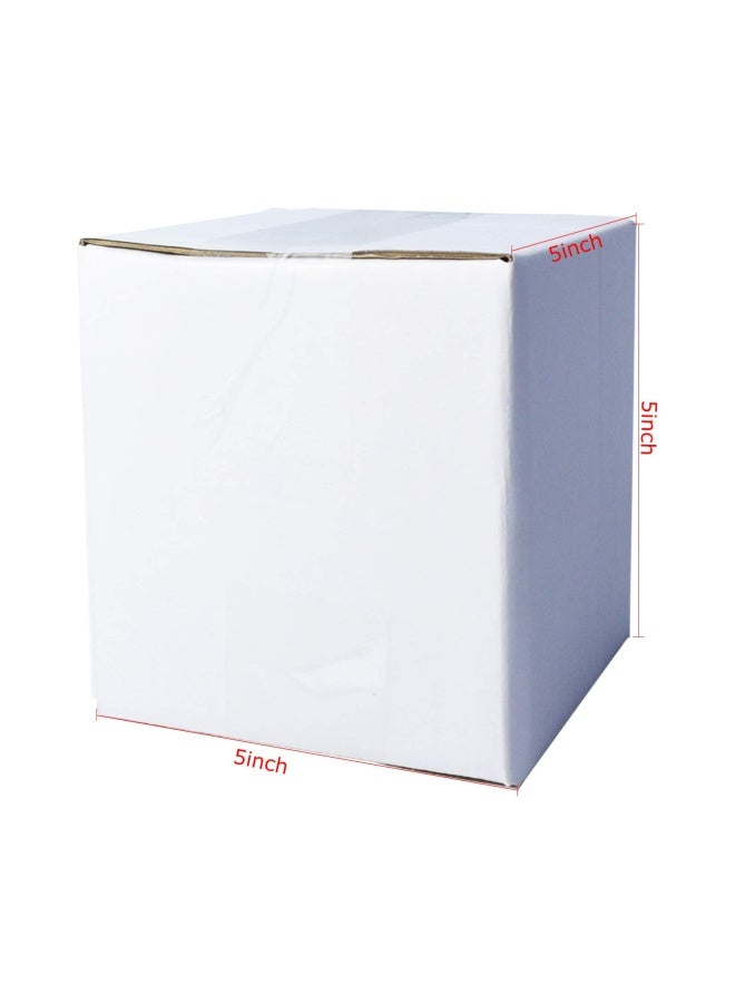 Petaflop 5X5X5 Shipping Boxes  White Corrugated Mailing Cardboard Box For Small Business  25 Pack - Image 3